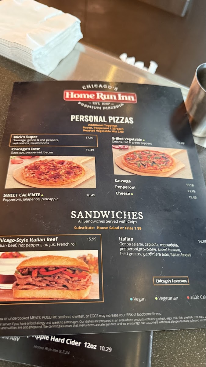 Home Run Inn Pizza Menu - Image 3